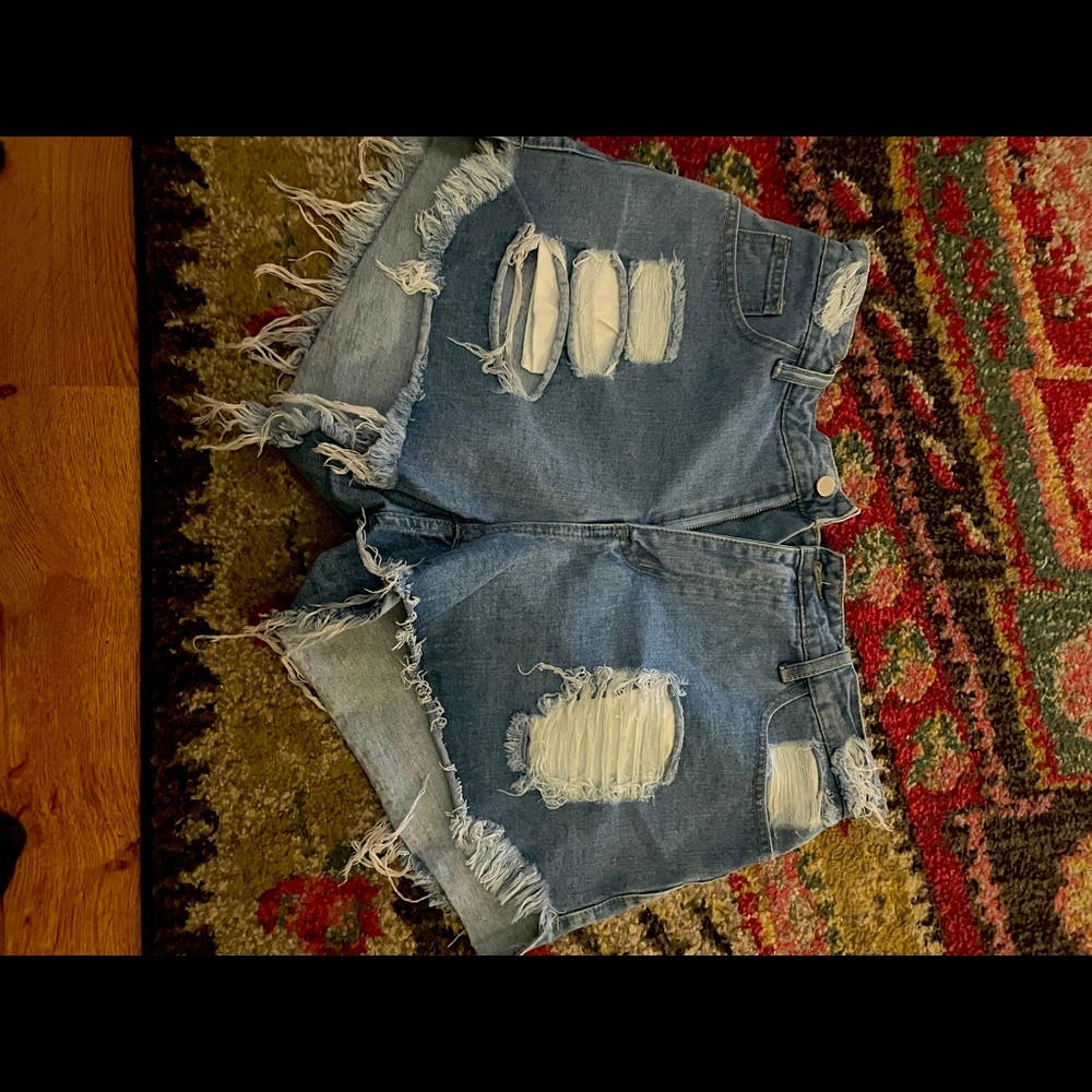 Shein distressed shorts size 12